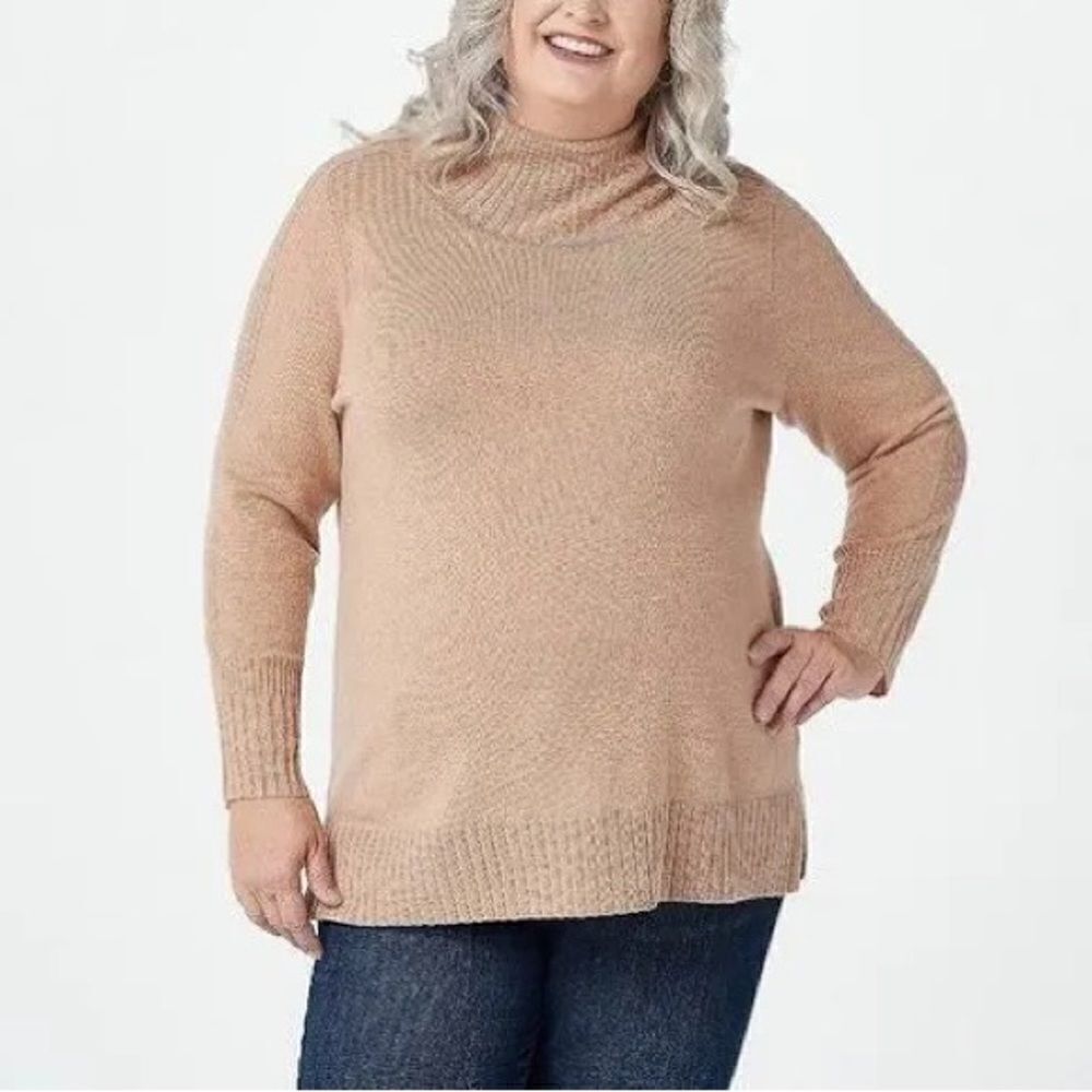 Isaac Mizrahi Live! 2-Ply Cashmere Turtleneck Sweater
